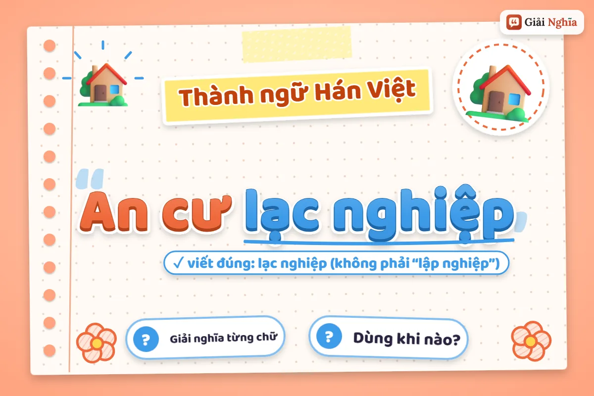 An cư lạc nghiệp nghĩa là gì