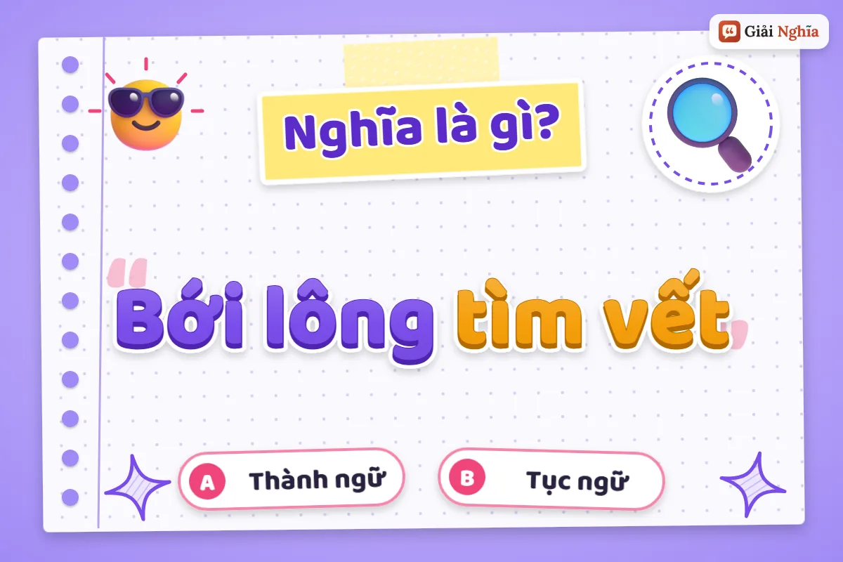 Bới lông tìm vết nghĩa là gì