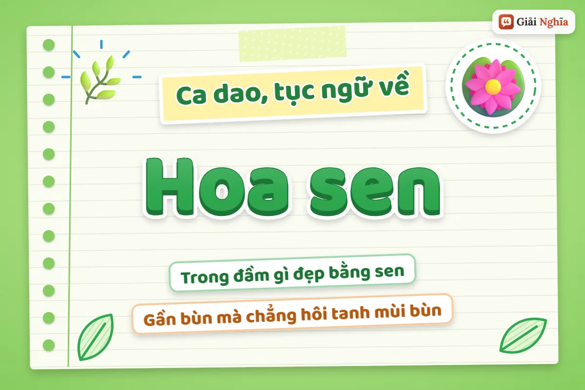 Ca dao tục ngữ về hoa sen