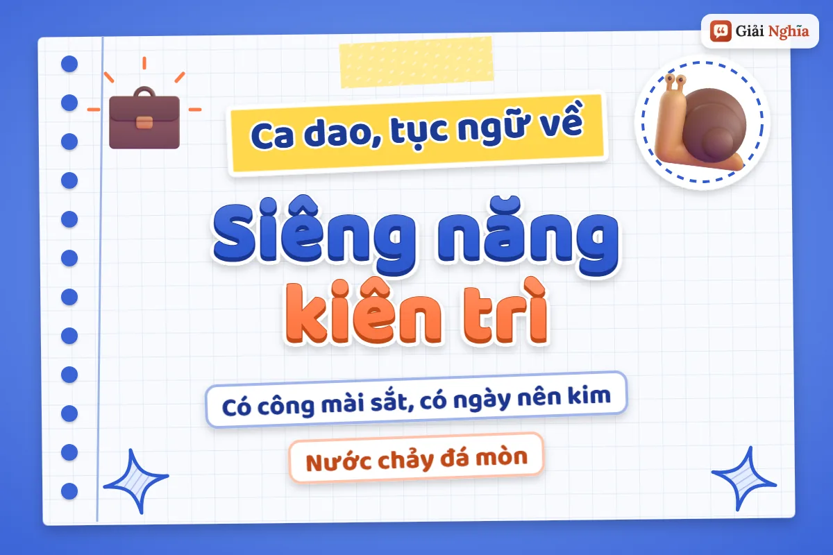 Ca dao tục ngữ về siêng năng kiên trì