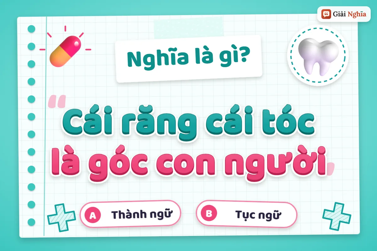 Cái răng cái tóc là góc con người nghĩa là gì