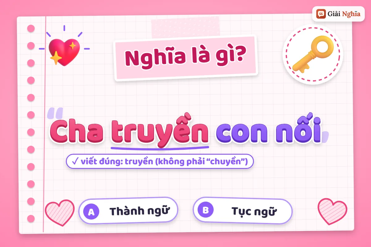 Cha truyền con nối nghĩa là gì