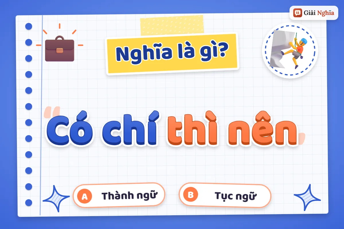Giải thích câu tục ngữ “Có chí thì nên”