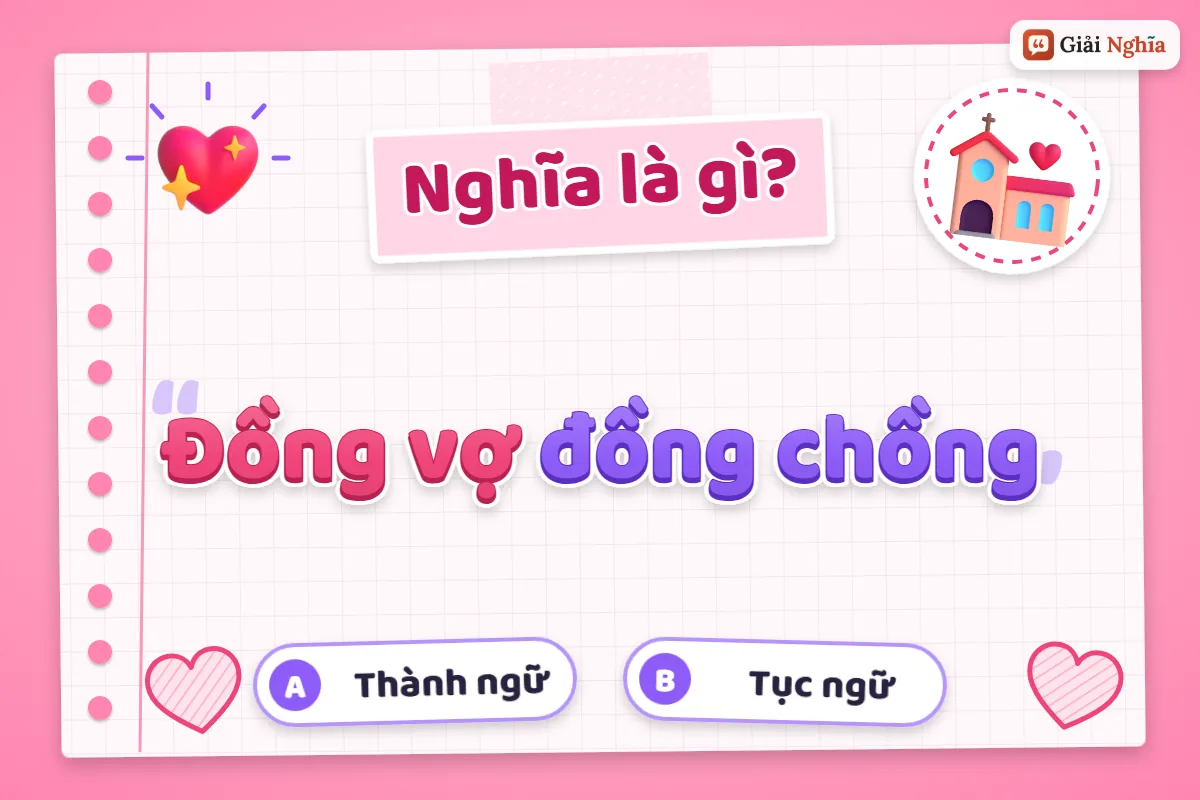 Đồng vợ đồng chồng nghĩa là gì