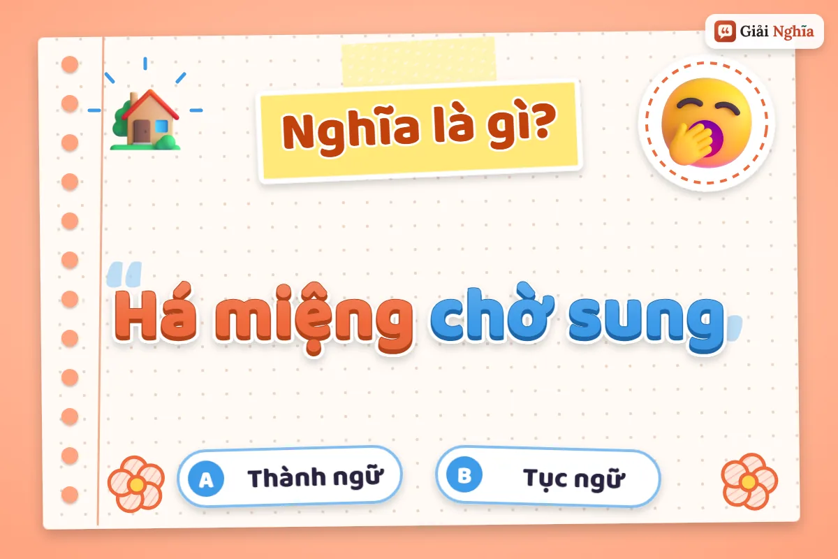 Há miệng chờ sung nghĩa là gì