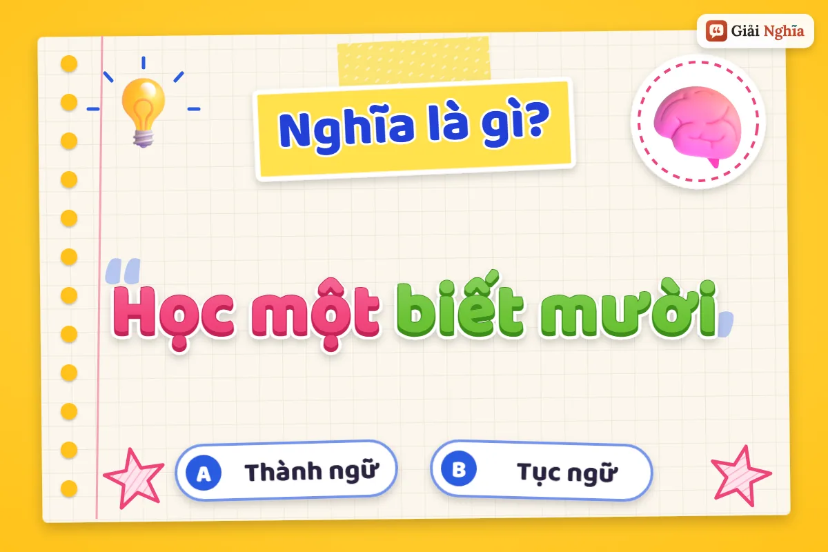 Học một biết mười nghĩa là gì