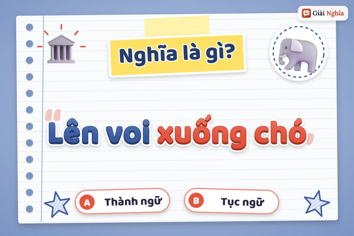 Lên voi xuống chó là gì
