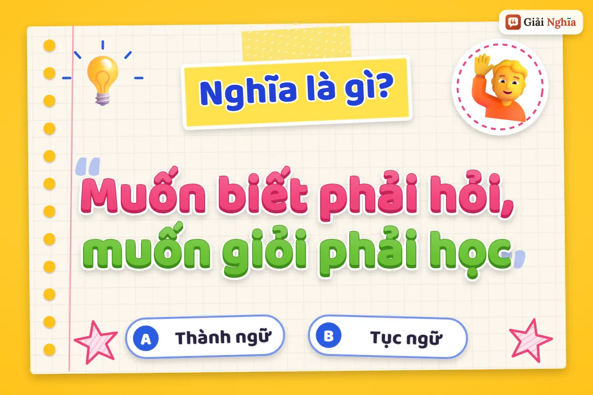 Muốn biết phải hỏi, muốn giỏi phải học là gì
