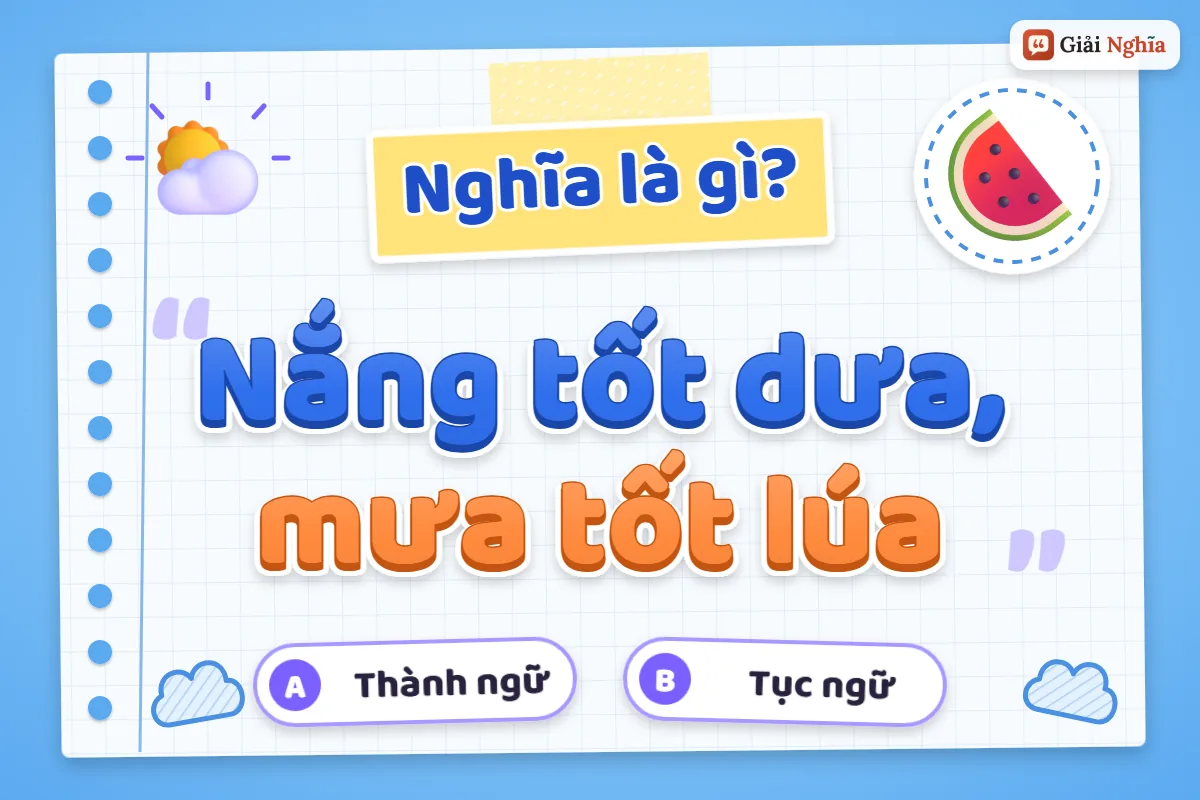 Giải thích câu tục ngữ “Nắng tốt dưa, mưa tốt lúa”