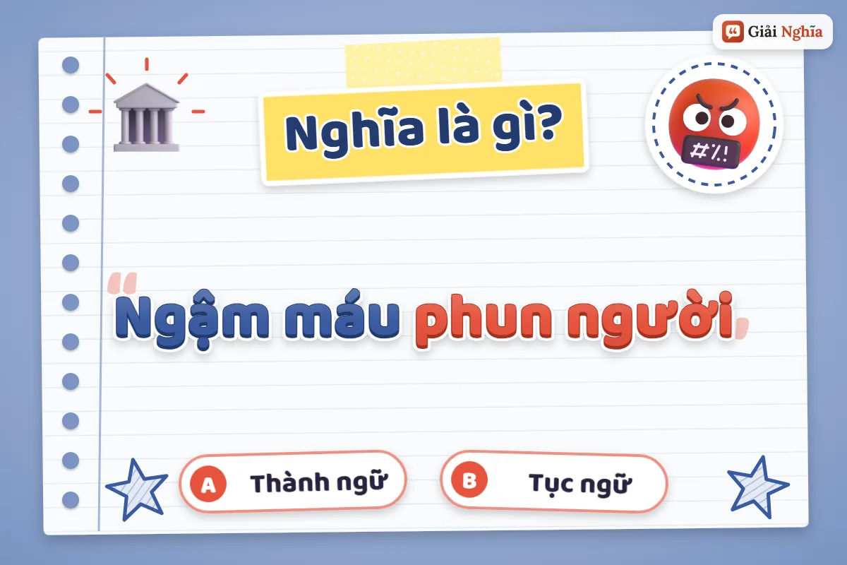 Ngậm máu phun người nghĩa là gì