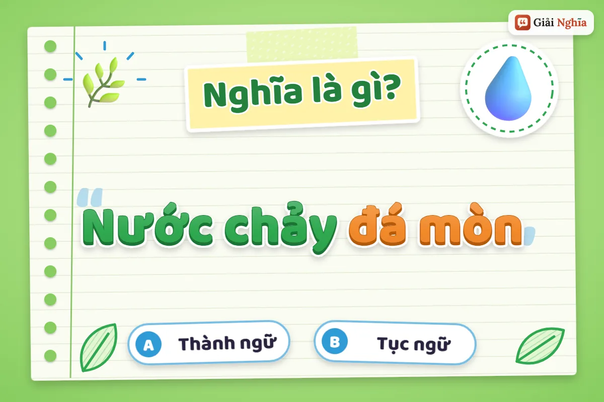 Giải thích câu tục ngữ “Nước chảy đá mòn”