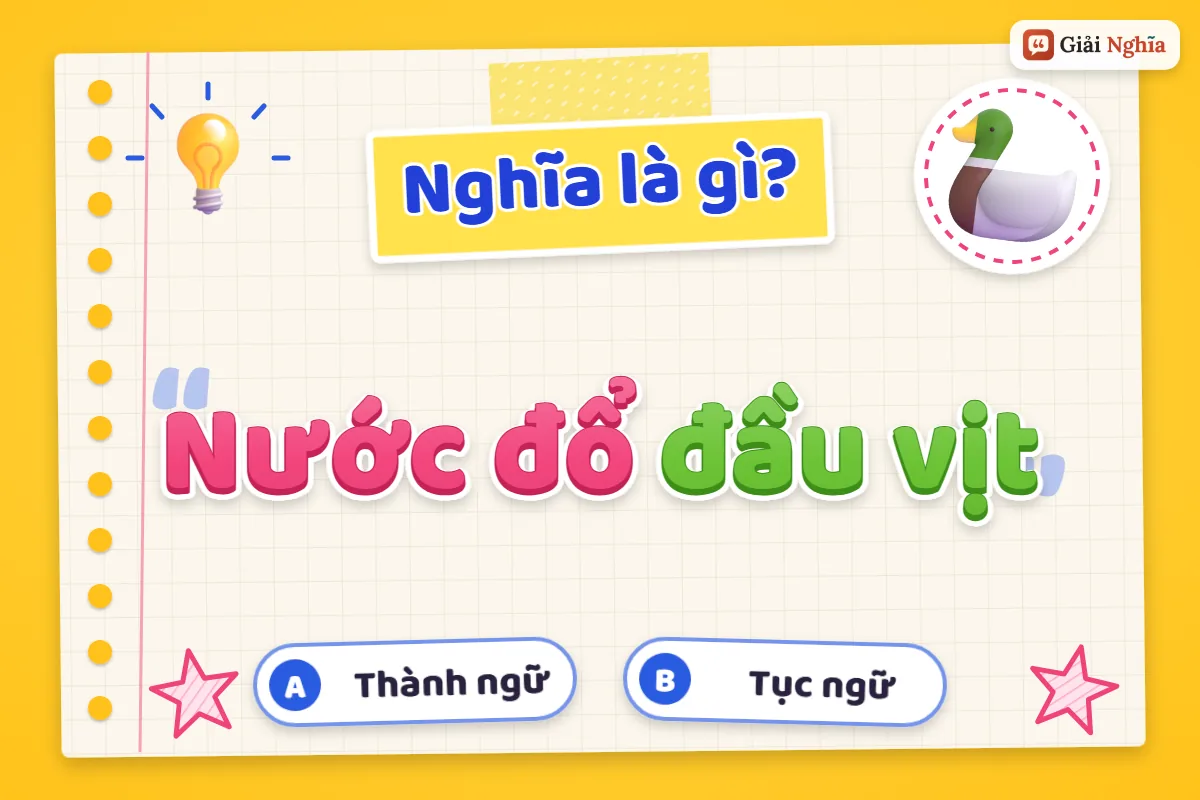 Nước đổ đầu vịt nghĩa là gì