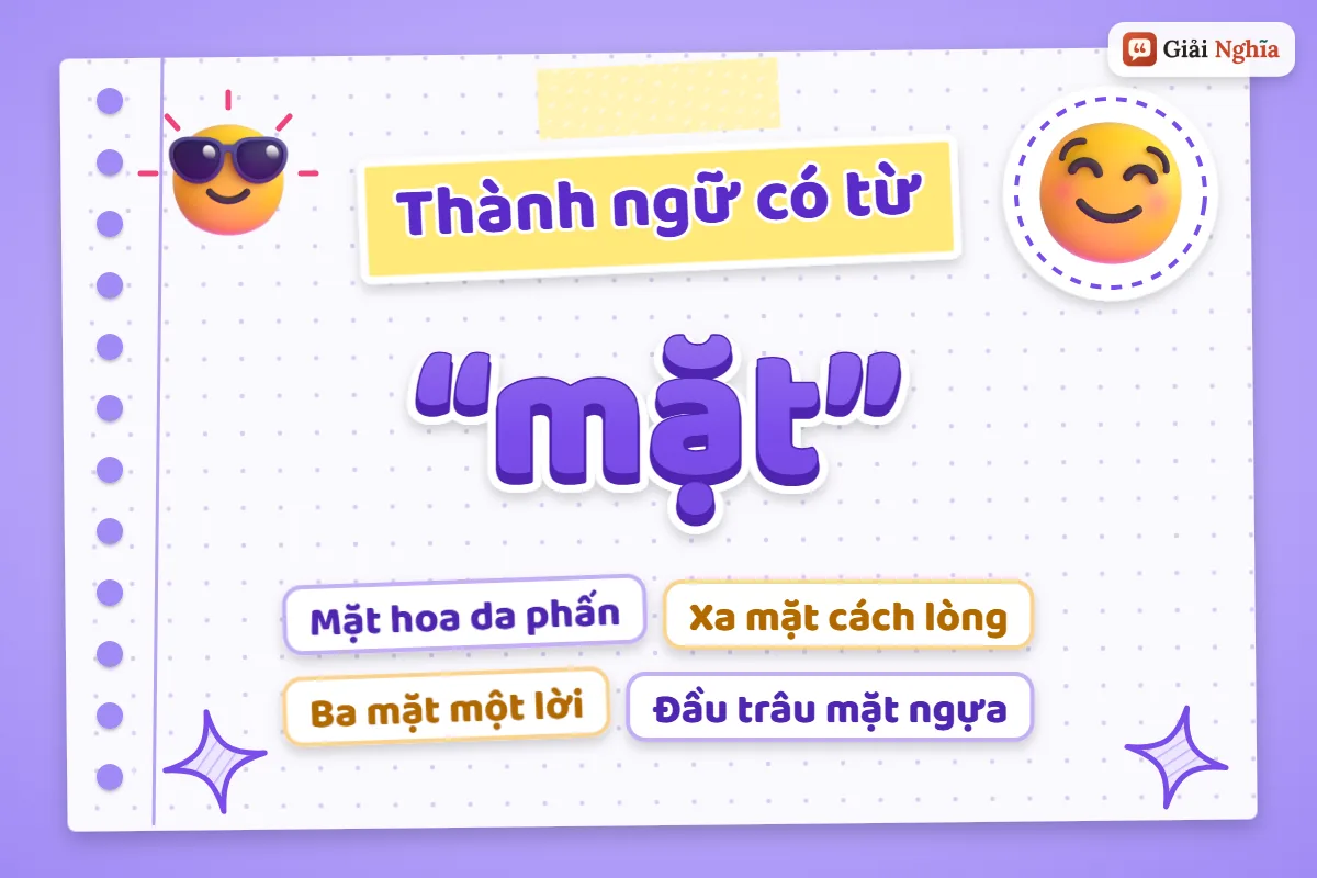 Thành ngữ có từ mặt