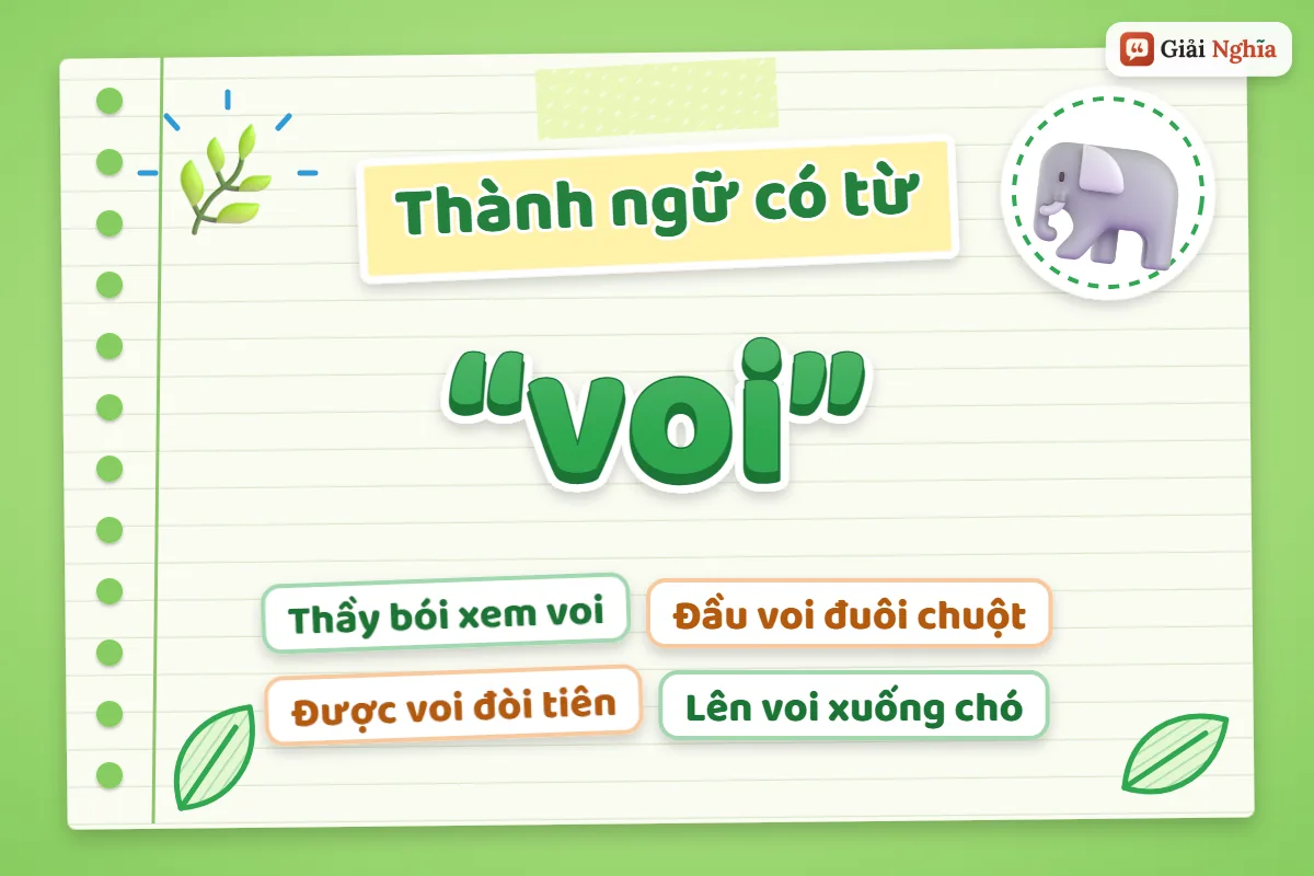 Thành ngữ có từ voi