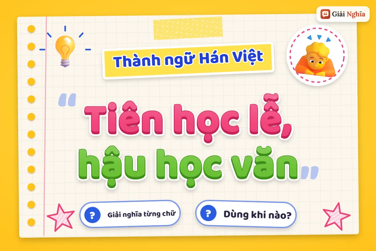 Tiên học lễ, hậu học văn nghĩa là gì